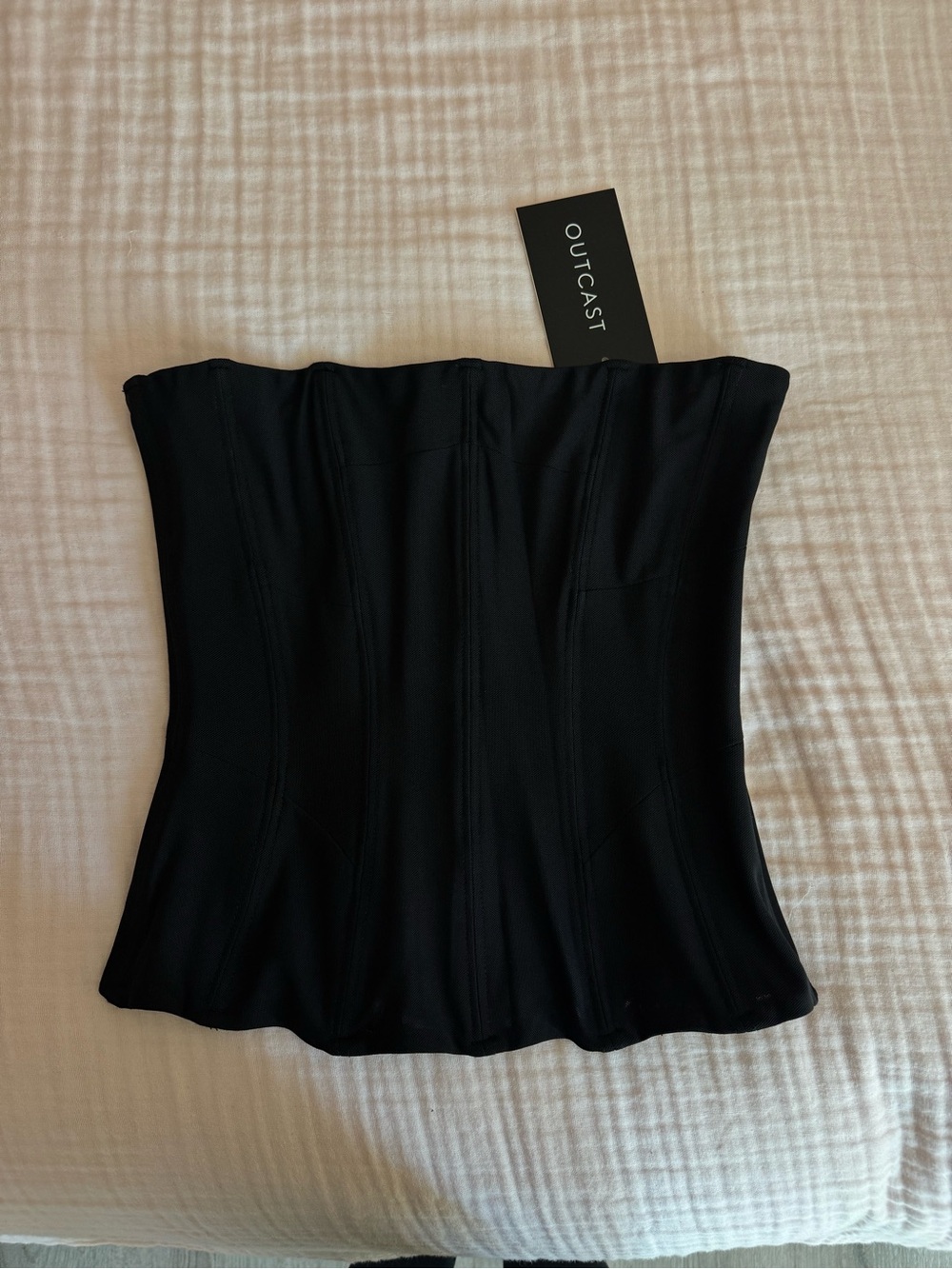 Outcast Sola Mesh Black Strapless Corset Top